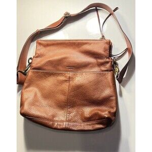 Margot New York Brown leather hobo tote slip pockets purse bag Cross BodyEUC